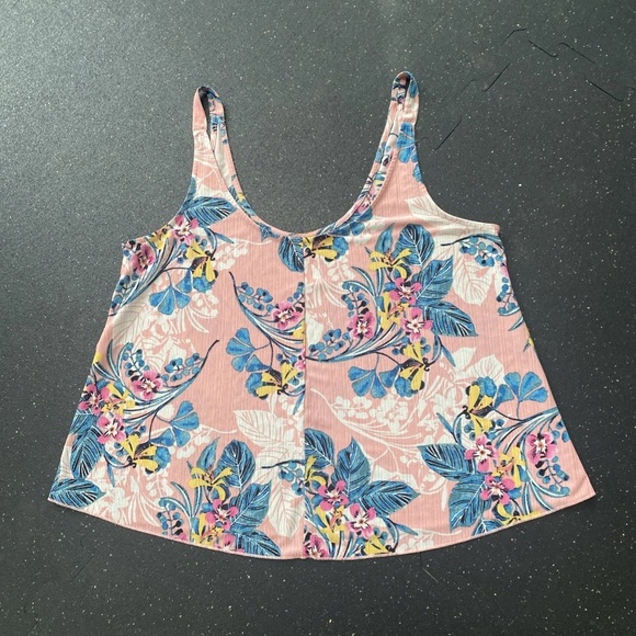 Secret Treasures Top Women's Large 12/14 Multicolor Pink Floral Sleeveless - Picture 3 of 7